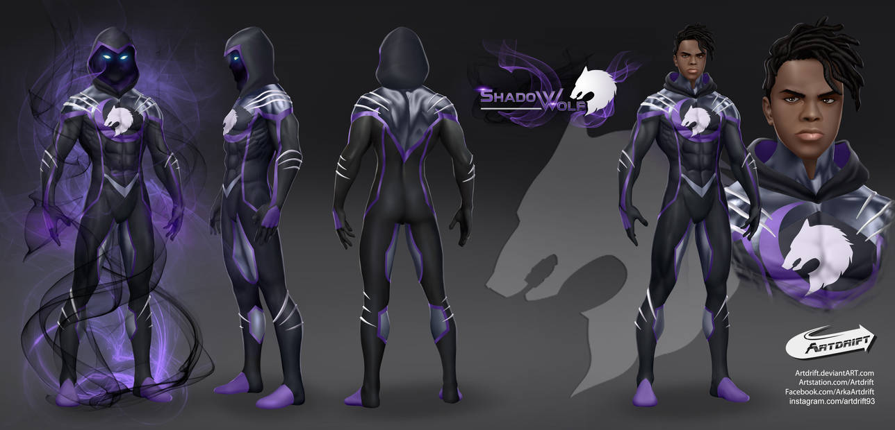 Commission - Shadow Wolf V3 Character Sheet by Artdrift on DeviantArt