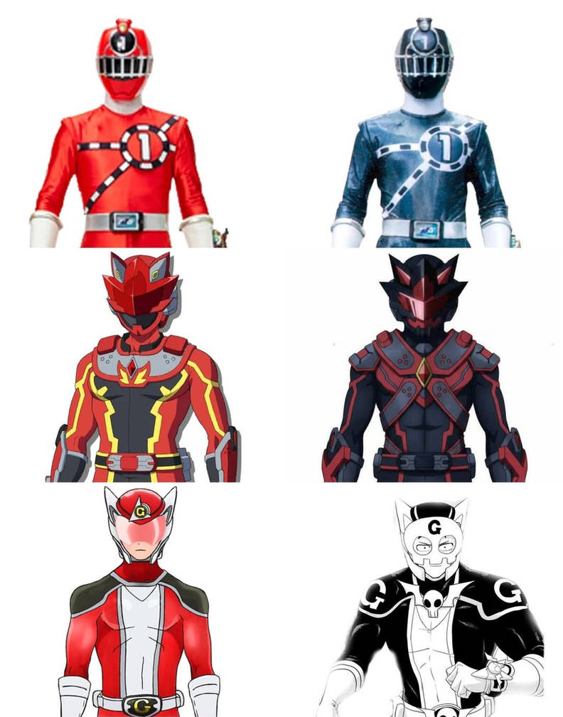 Sentai Rangers Deviantart Red Sentai Ranger and dark forms by shinnkaizer on DeviantArt