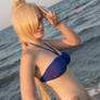 At the beach . Ino Yamanaka bikini cosplay