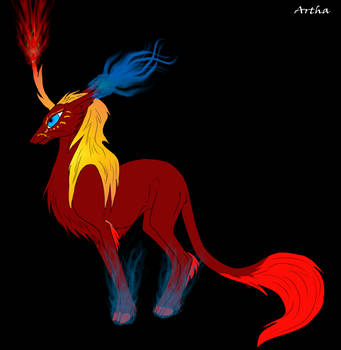 Fire Kirin (adoptable)(open) by kittyliker