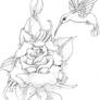 Rose and Humming Bird