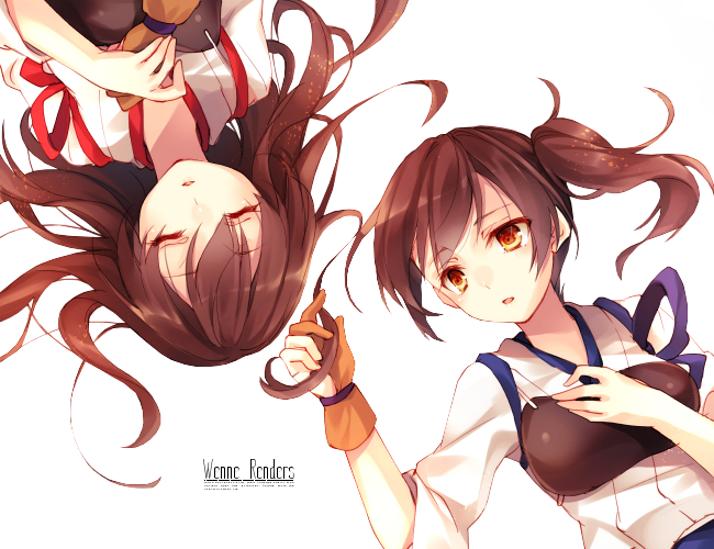 Akagi and Kaga Render