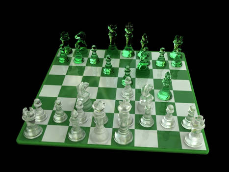 green glass chess