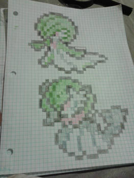 Perler pattern of Gardevior and Mega Gardevior