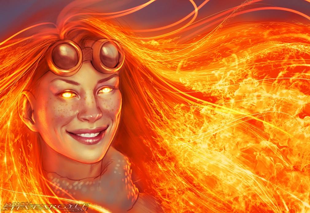 SketchFit!  Evangeline Lilly as Chandra Nalaar