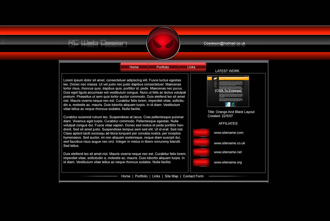 Red And Black Layout by roryo01 on DeviantArt