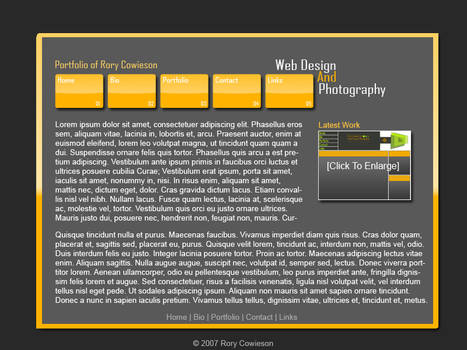 Grey And Orange Layout