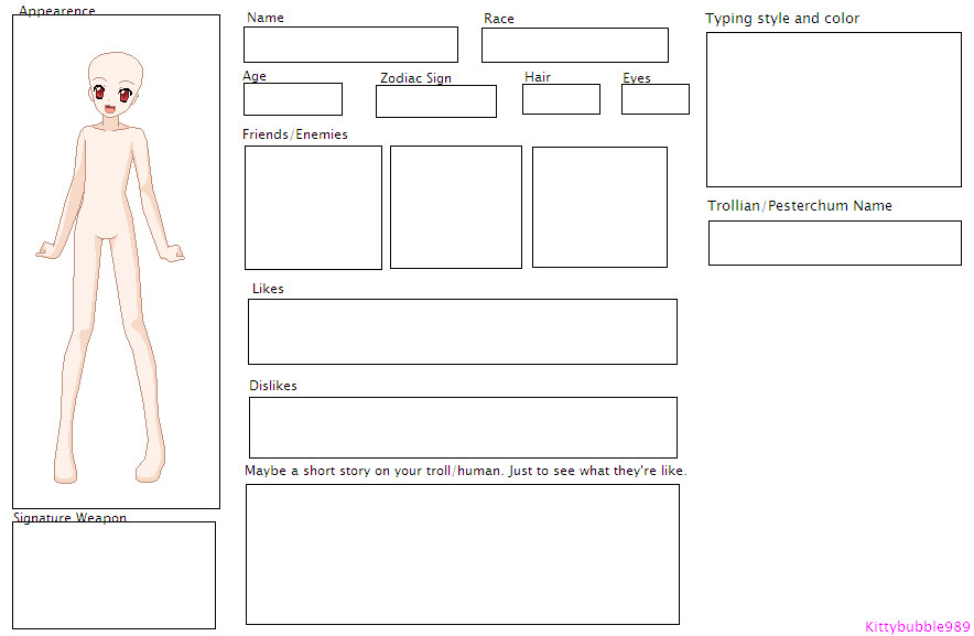 Homestuck Profile Base