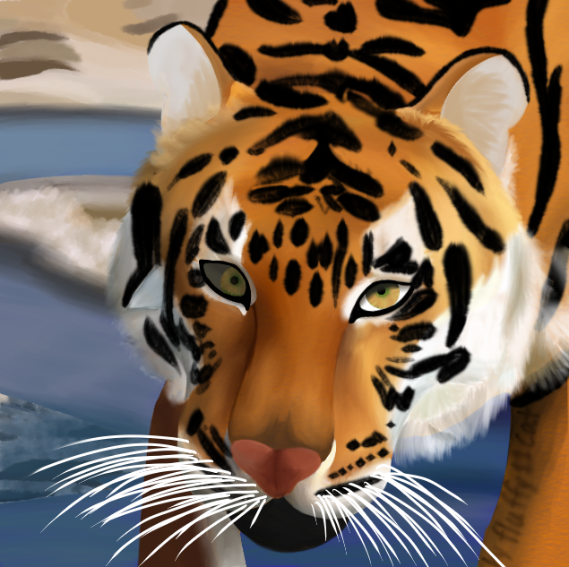 digitel water color tiger.