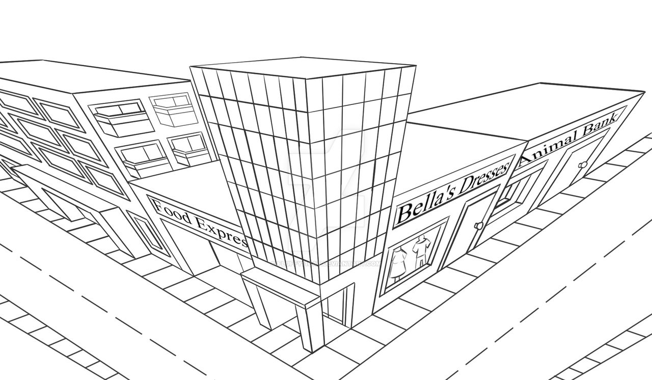 city 3 point perspective by fluffy11cat on DeviantArt