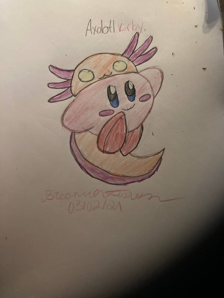 Axolotl Kirby By The Clumsy Xeno On Deviantart