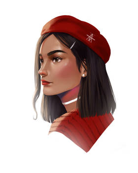 Lady in red