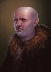 Medieval Bald Thug Guy portrait study