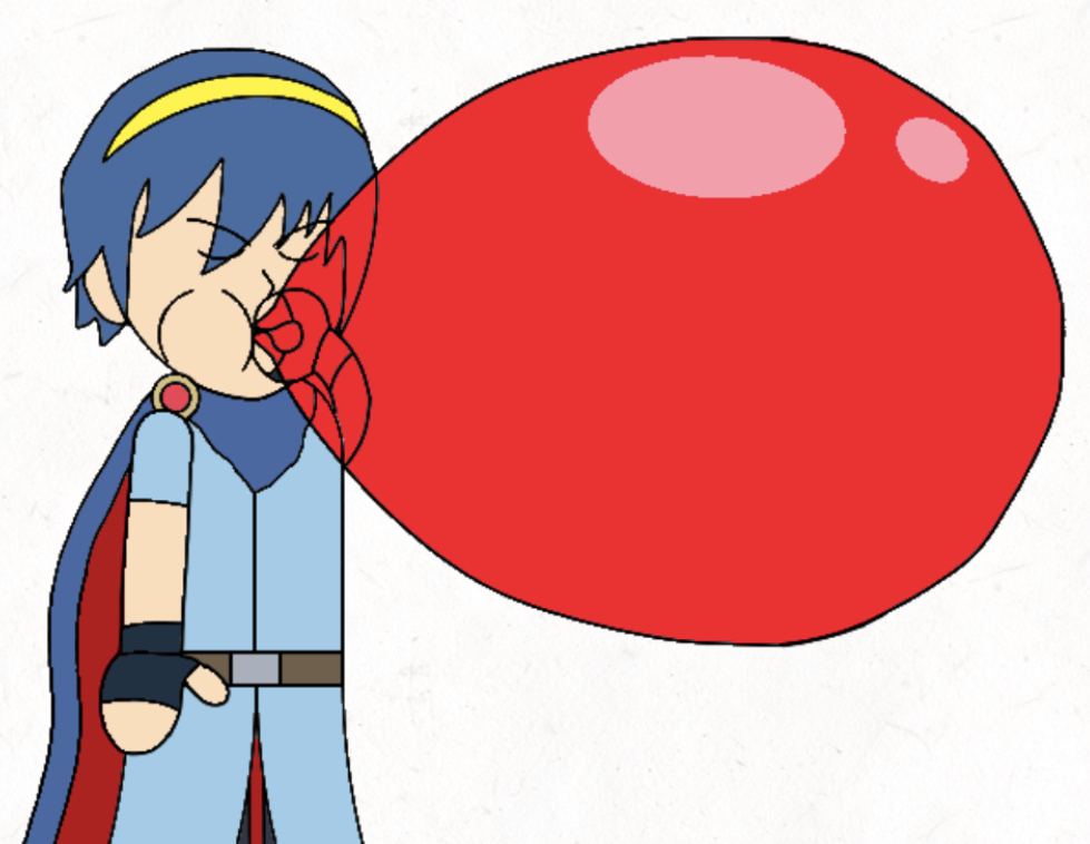 Marth blowing up a balloon by Quazo-Hori on DeviantArt