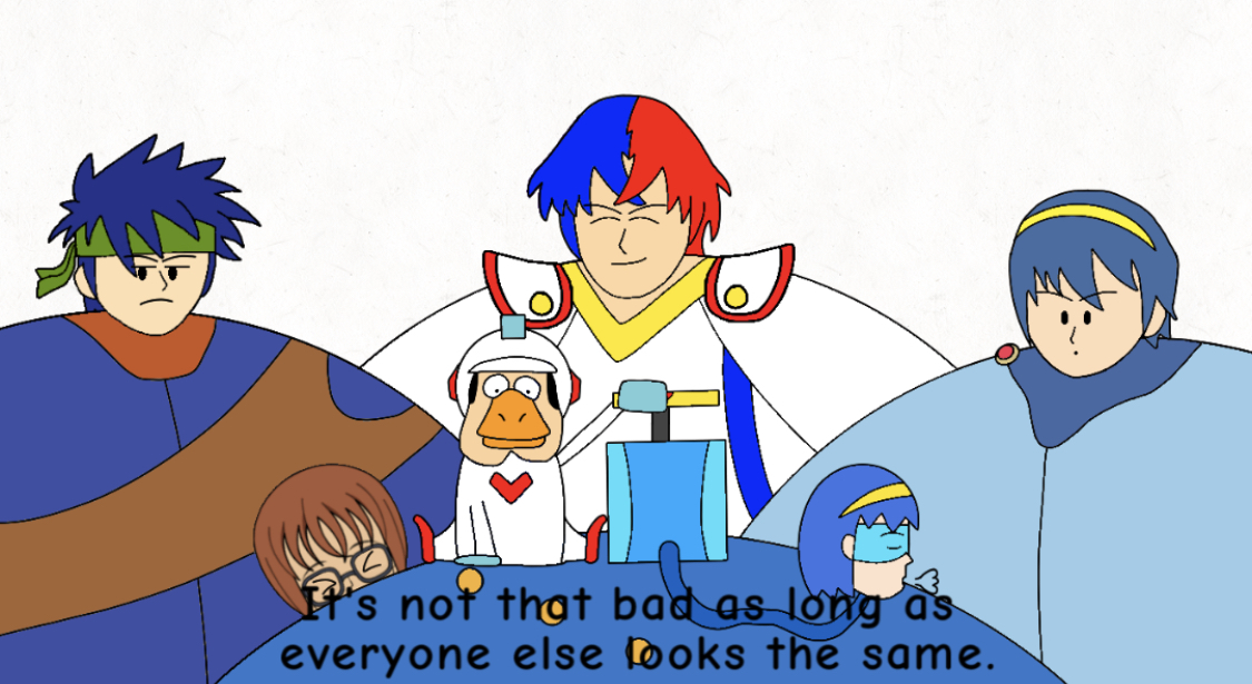 Marth,Ike,Alear and Matsuo inflated by Quazo-Hori on DeviantArt
