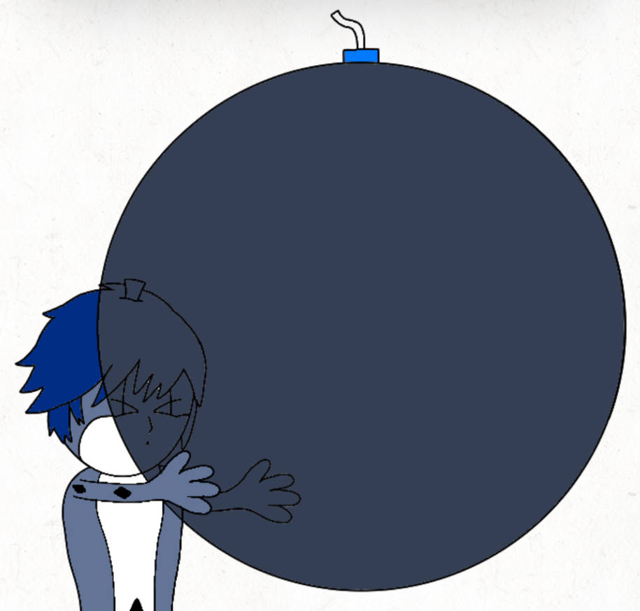 Pooko Chrom blowing up a Bomb-loon by Quazo-Hori on DeviantArt