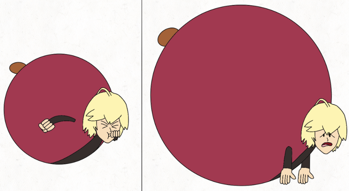 Shulk inflates himself by Quazo-Hori on DeviantArt