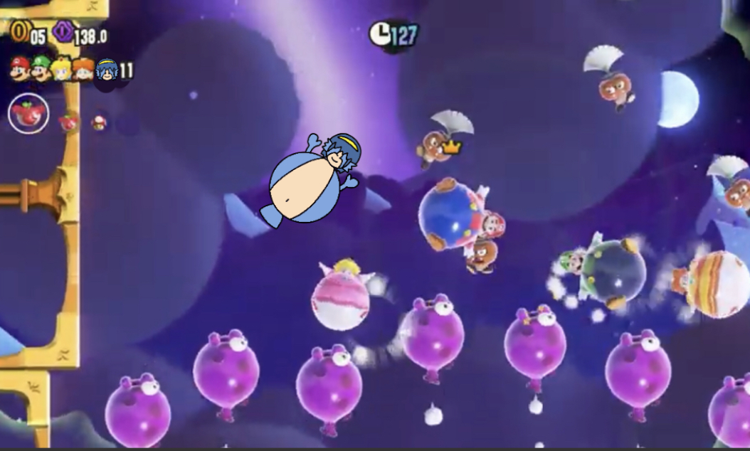 Pufferfish Marth in Super Mario Bros Wonder by Quazo-Hori on DeviantArt