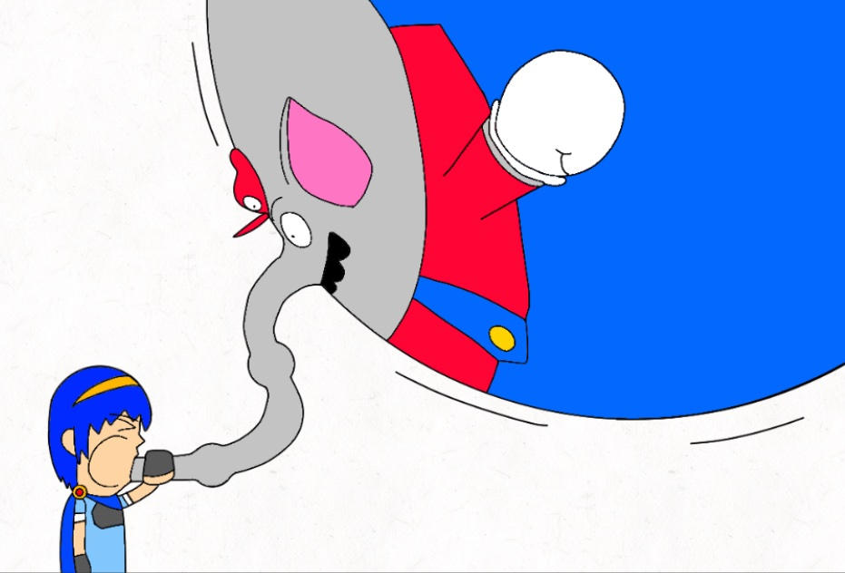 Marth blows elephant Mario by Quazo-Hori on DeviantArt