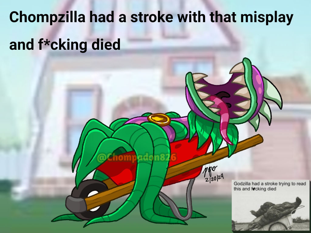Chompzilla had a stroke by Chompadon826 on DeviantArt