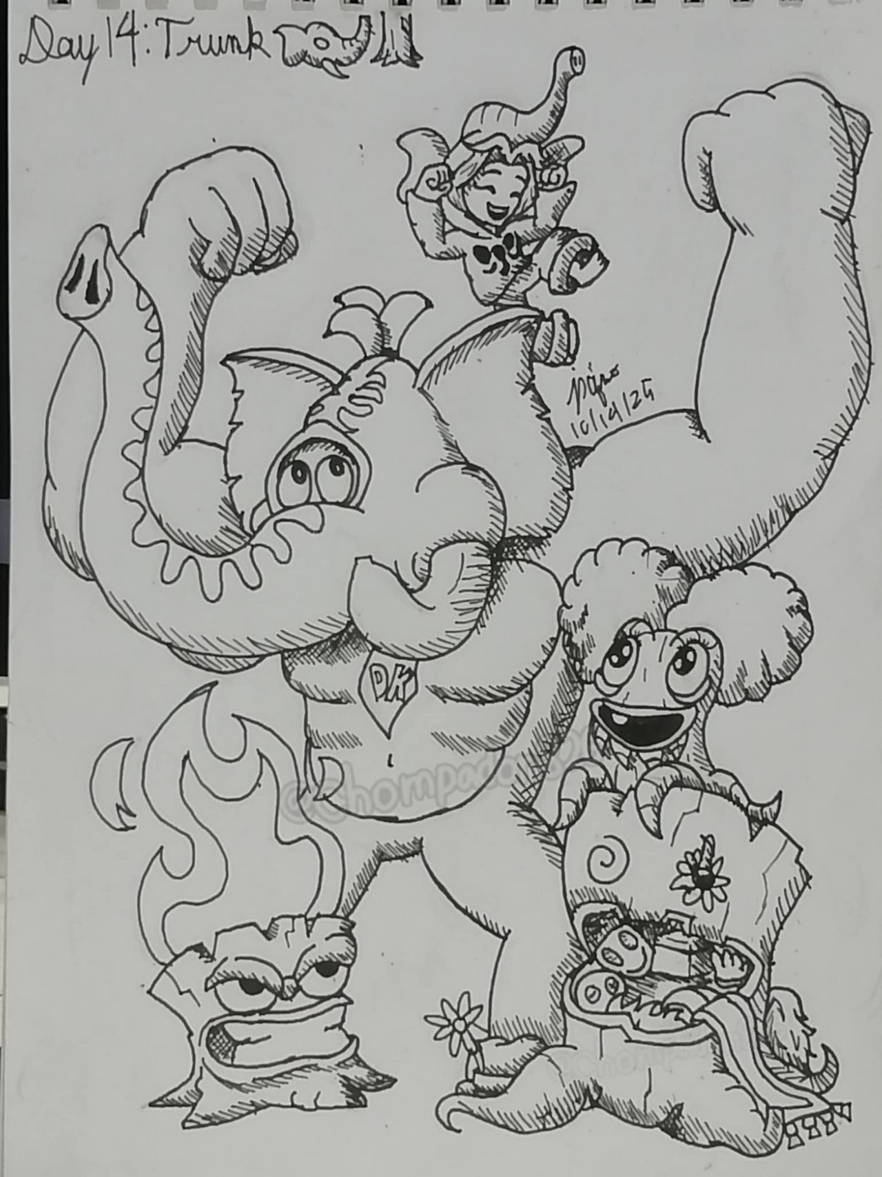 Trunk Inkober Inktober 2025 Day 14 - Trunk by Chompadon826 on DeviantArt