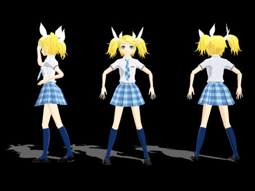 MMD Newcomer Schoolgirl Rin by Pokeluver223 on DeviantArt