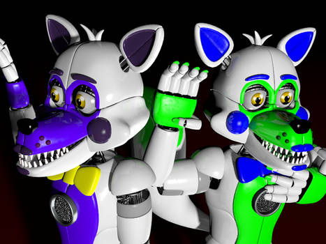 (C4D FNAF) Greeny and Purple