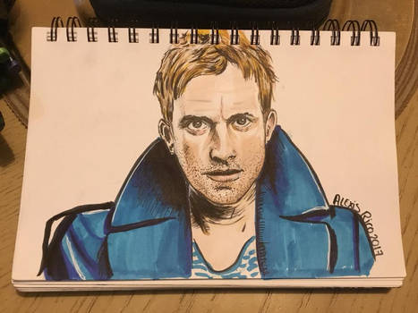 Damon Albarn sketchbook drawing