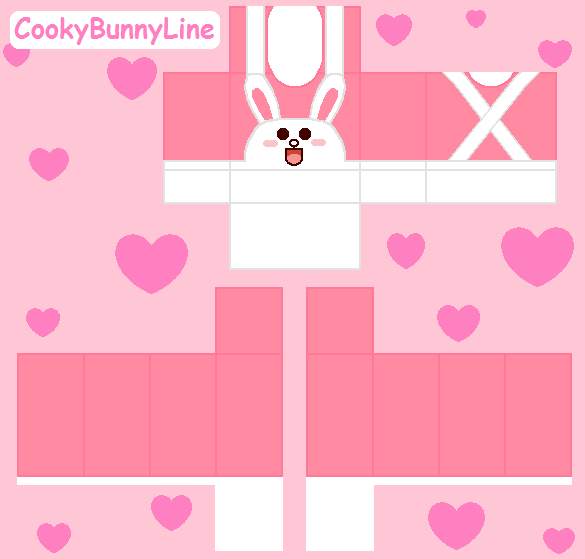 Roblox Clothes Kawaii Pink Bunny Overall Shirts by CookyBunnyLine on  DeviantArt