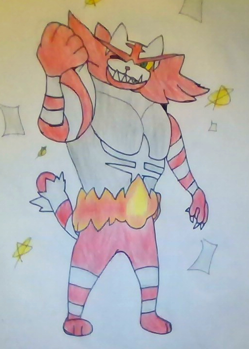 Chibi Incinaroar Shiny Incineroar by Eggo12 on DeviantArt