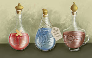 Three Magic Potions (One of them real)