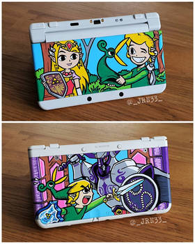 Custom painted Nintendo New 3ds plates.