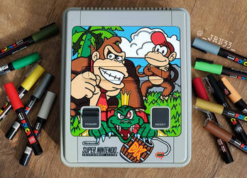 Custom painted Donkey Kong Country SNES