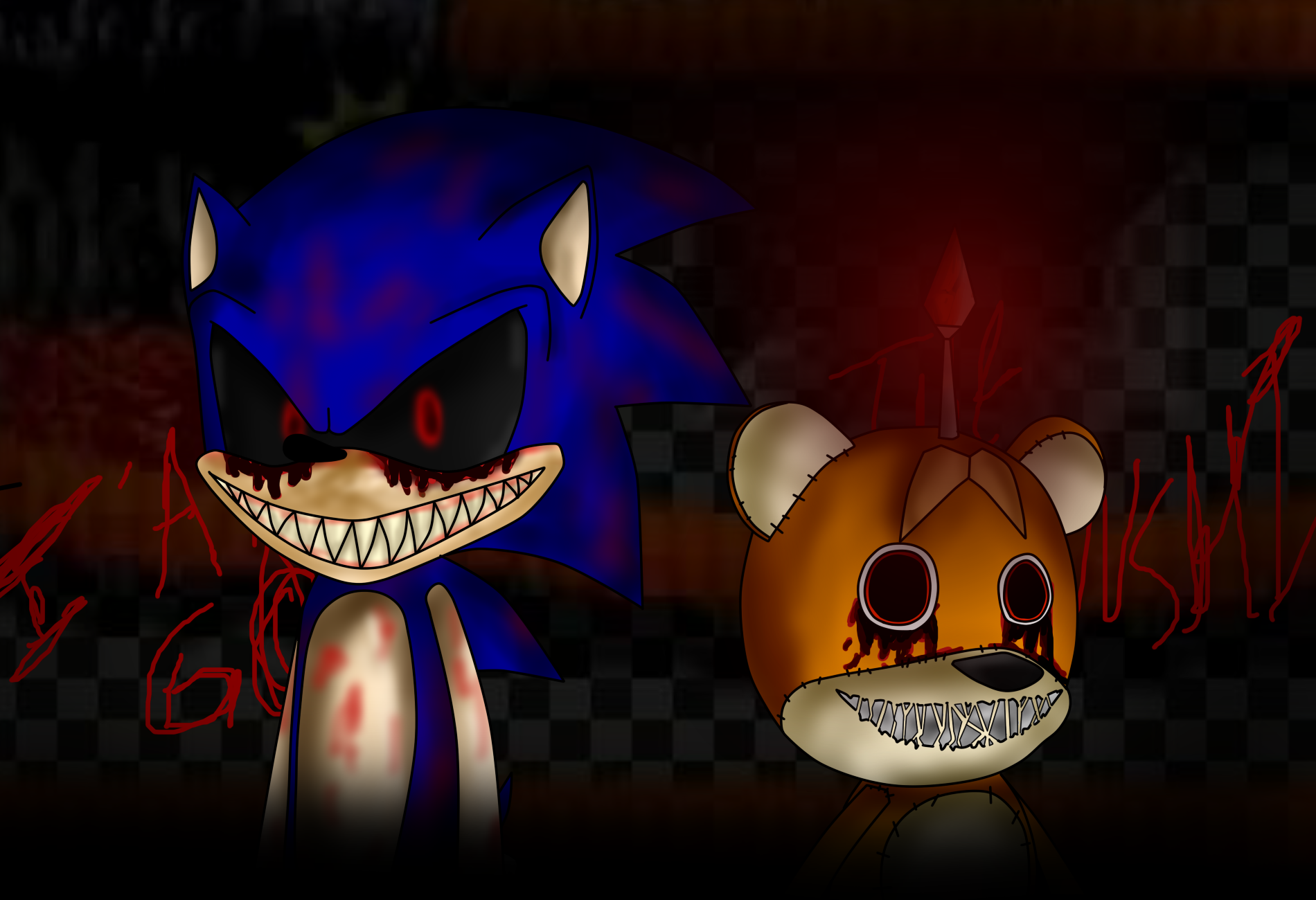 Sonic.exe and Tails doll by SallyCatTree on Newgrounds