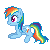 MLP-icon: Rainbow dash by cinyu