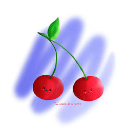 Two Cherries on a Stem