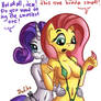 anthro Rarity and Fluttershy