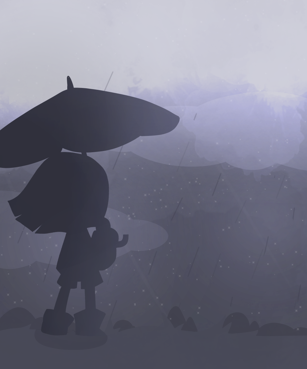 Frisk in the rain doodle