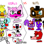 FNAF Girls VS Boys