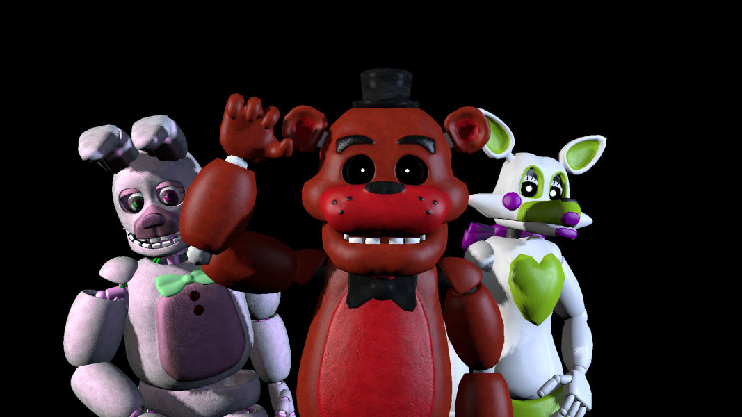 fnaf Redbear, White rabbit and Tangle by JacopoFredbear on DeviantArt