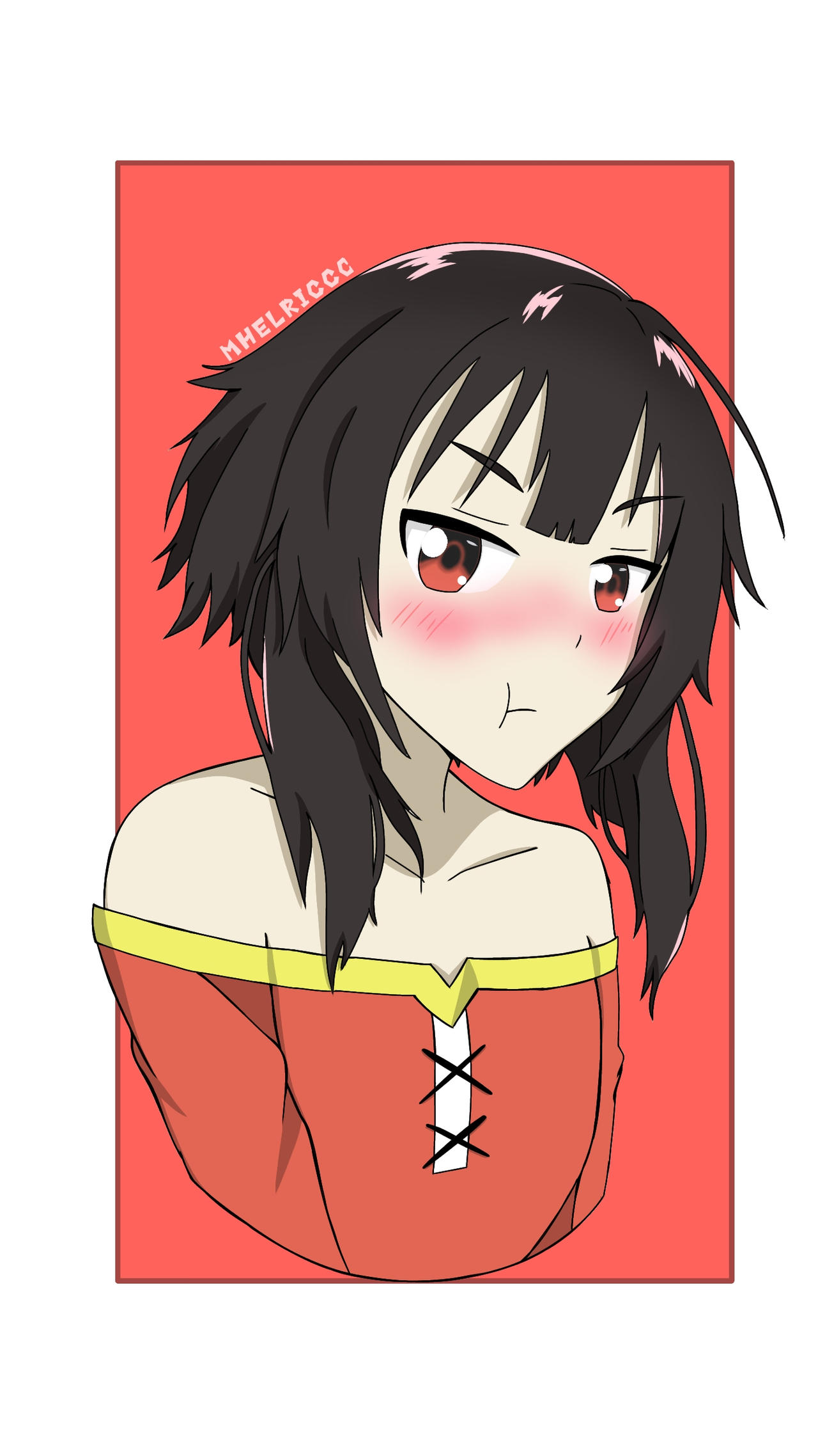 Froot Megumin Megumin Pouting by mkunarts on DeviantArt