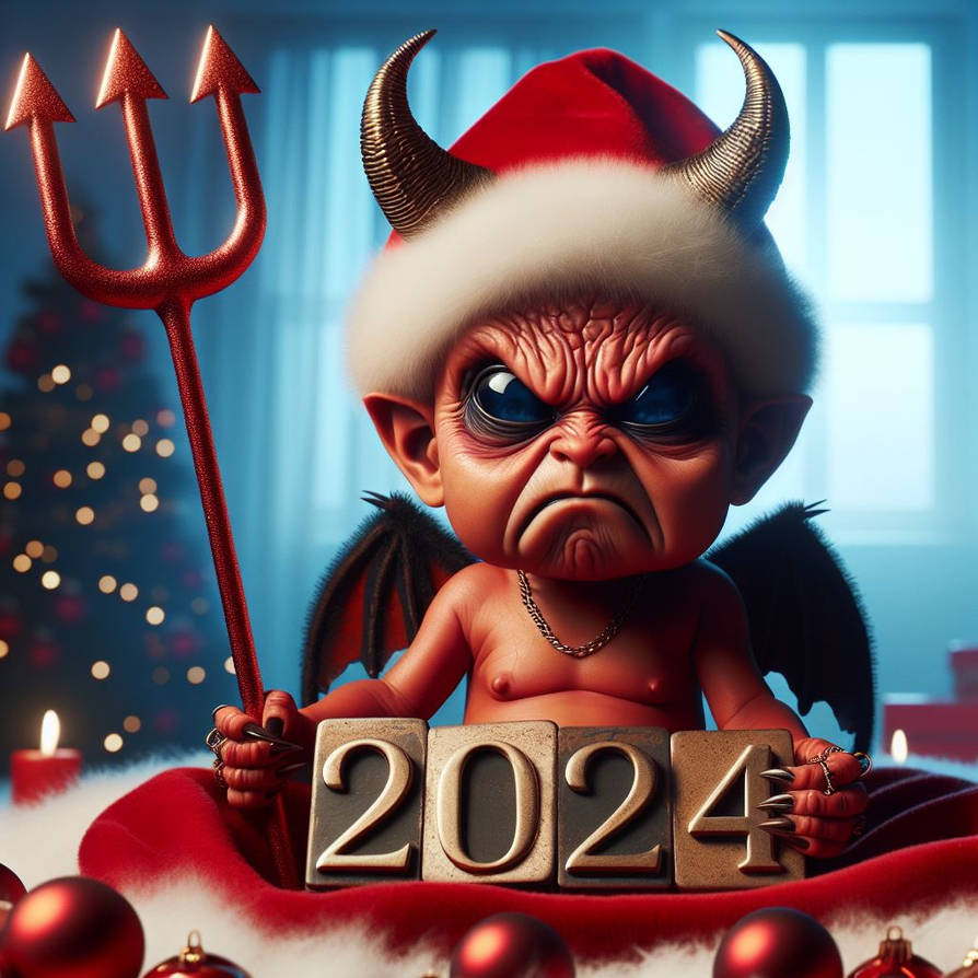 Baby New Year 2025 Cartoon
