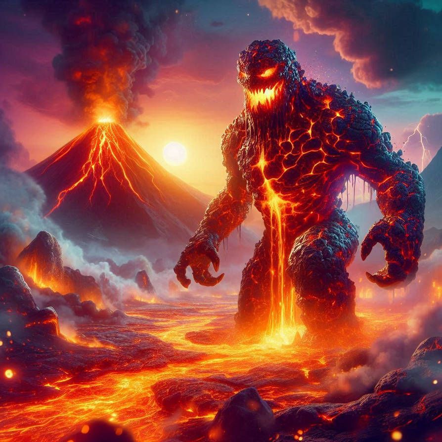 Lava Chain Monster The Lava-Monster by Ron-Tweedie on DeviantArt