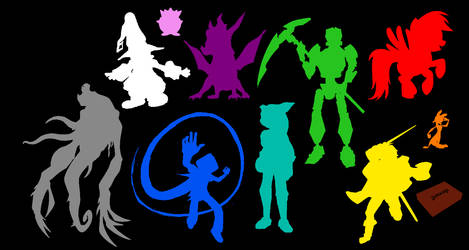 Silhouettes of Heroes: 12 Colours