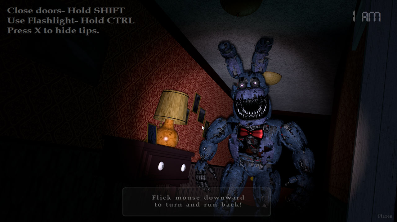 Nightmare Bonnie in the hallway poster by Flaxen420 on DeviantArt