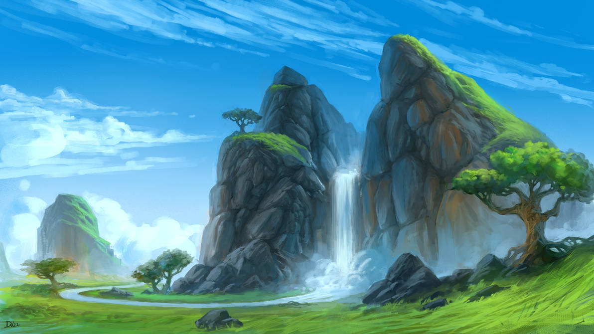 Waterfall by davidevart on DeviantArt