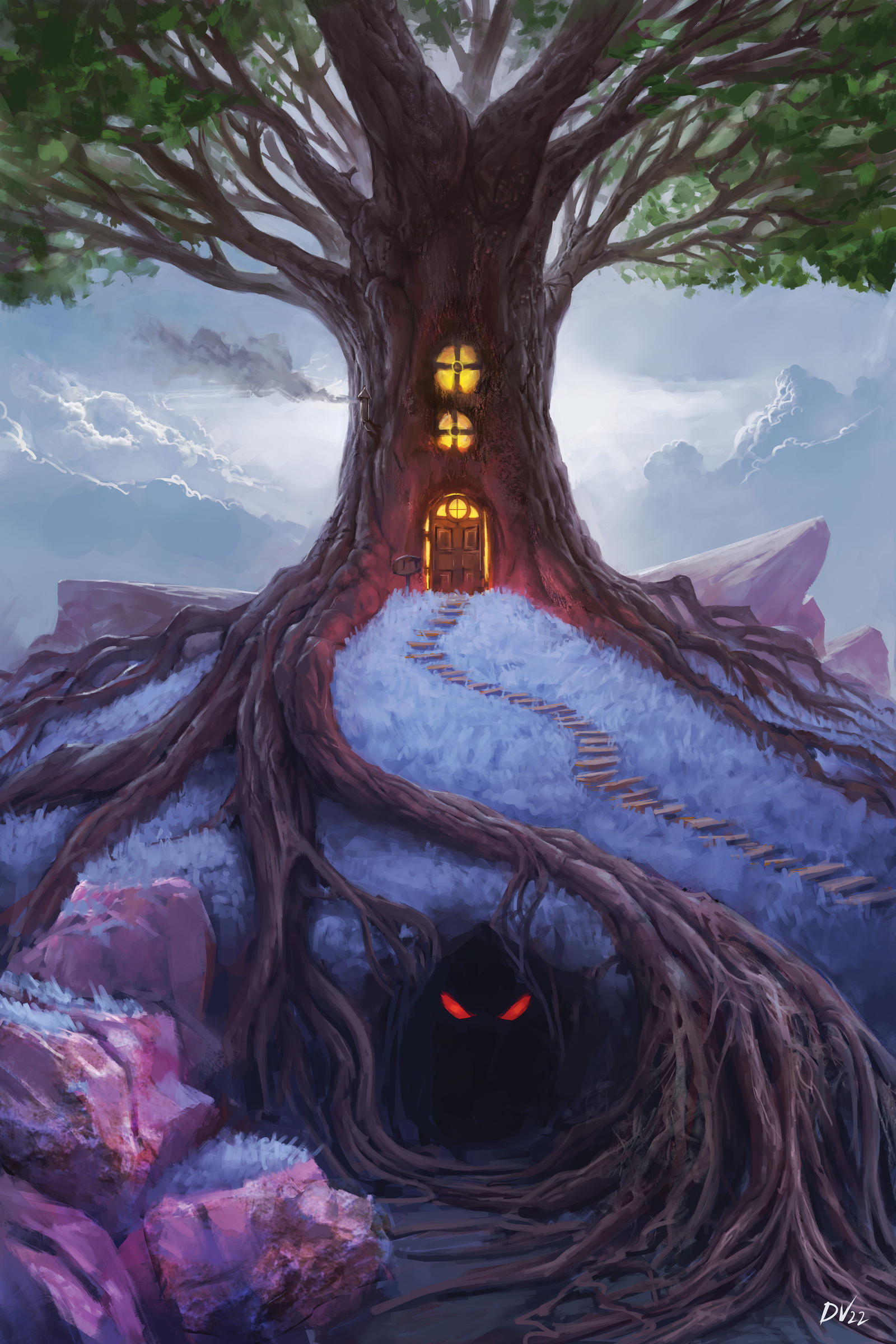 A Tree Among Hills