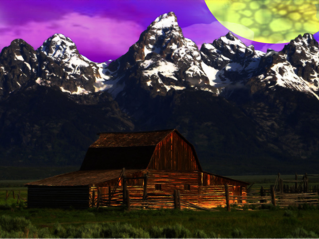 Moon barn background