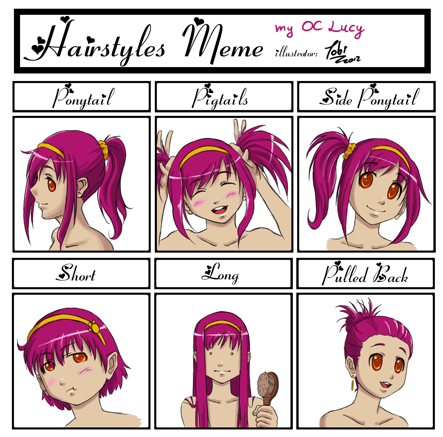 Hairstyles Meme with Lucy by Tobsen85 on DeviantArt