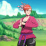 Melissa Vermillion getting ready for a fight